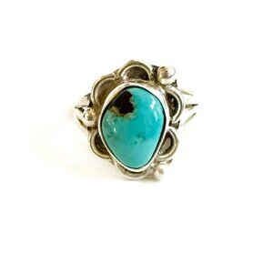 Sterling Silver Turquoise Ring Size 5 1/2